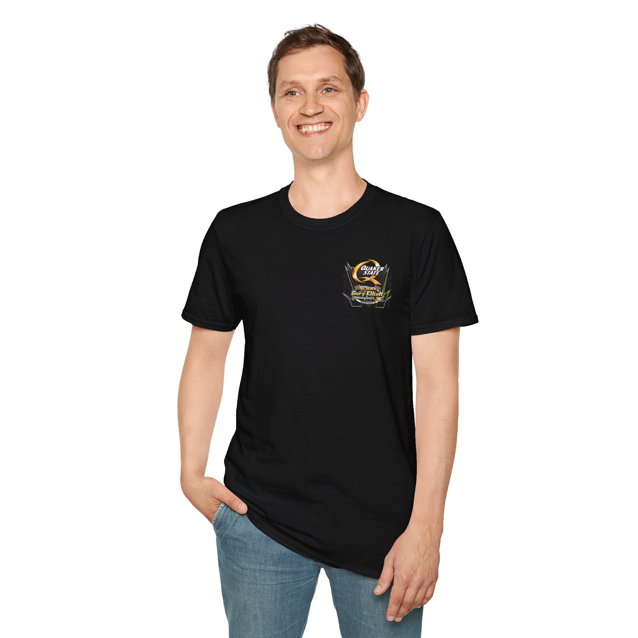 Gary Elliott Motorsports 50 Year Adult Softstyle shirt