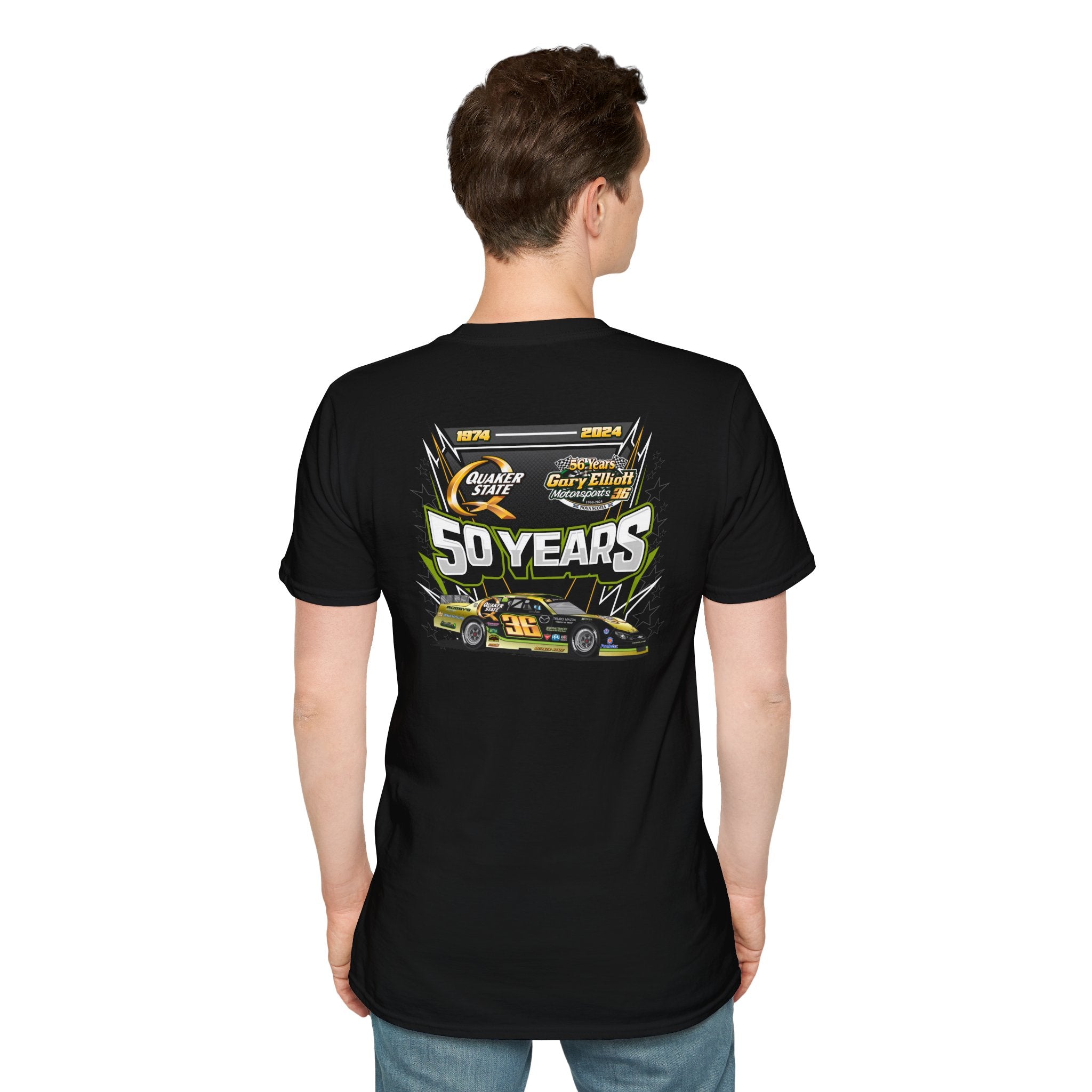 Gary Elliott Motorsports 50 Year Adult Softstyle shirt
