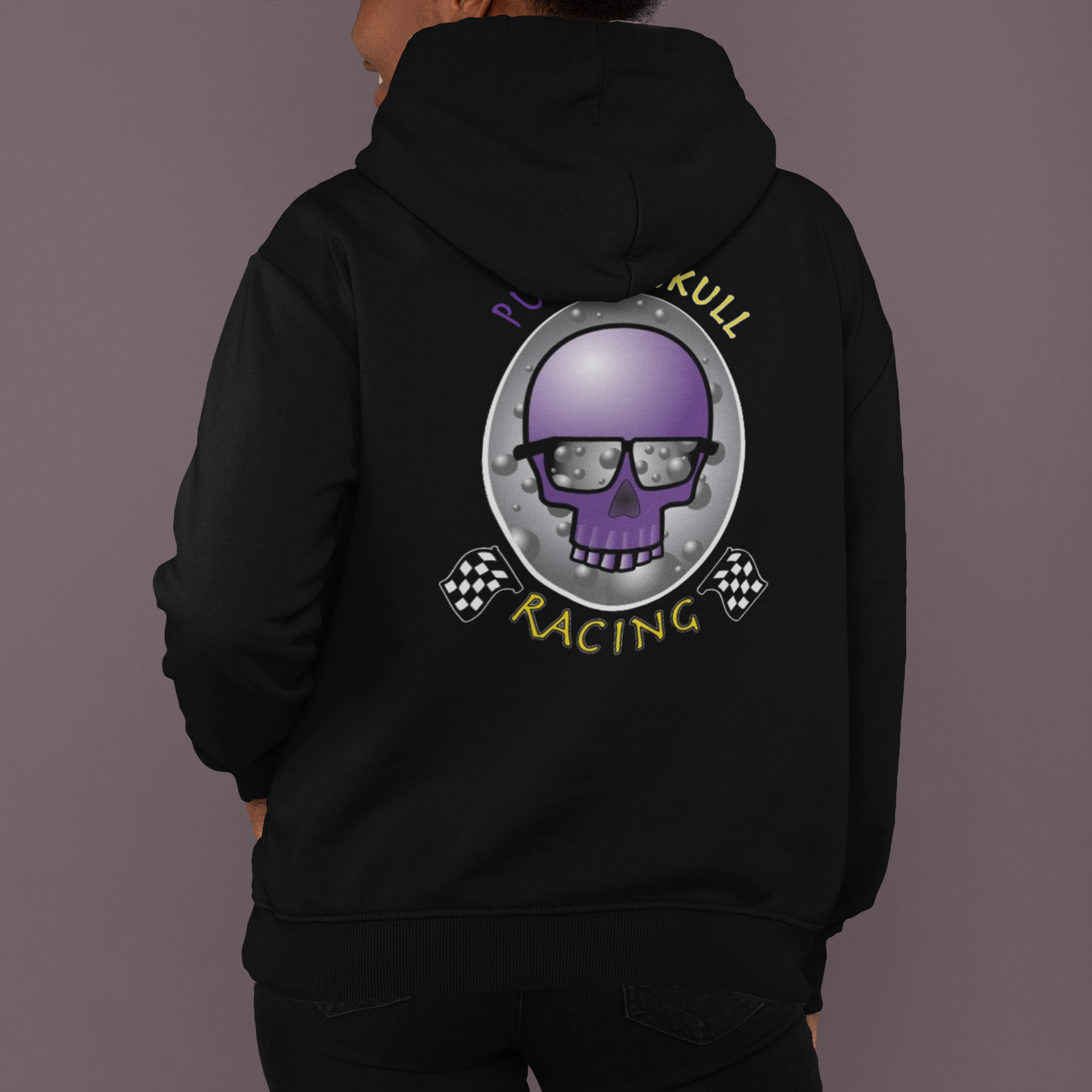 Purple Skull Racing Youth Zip Hoodie