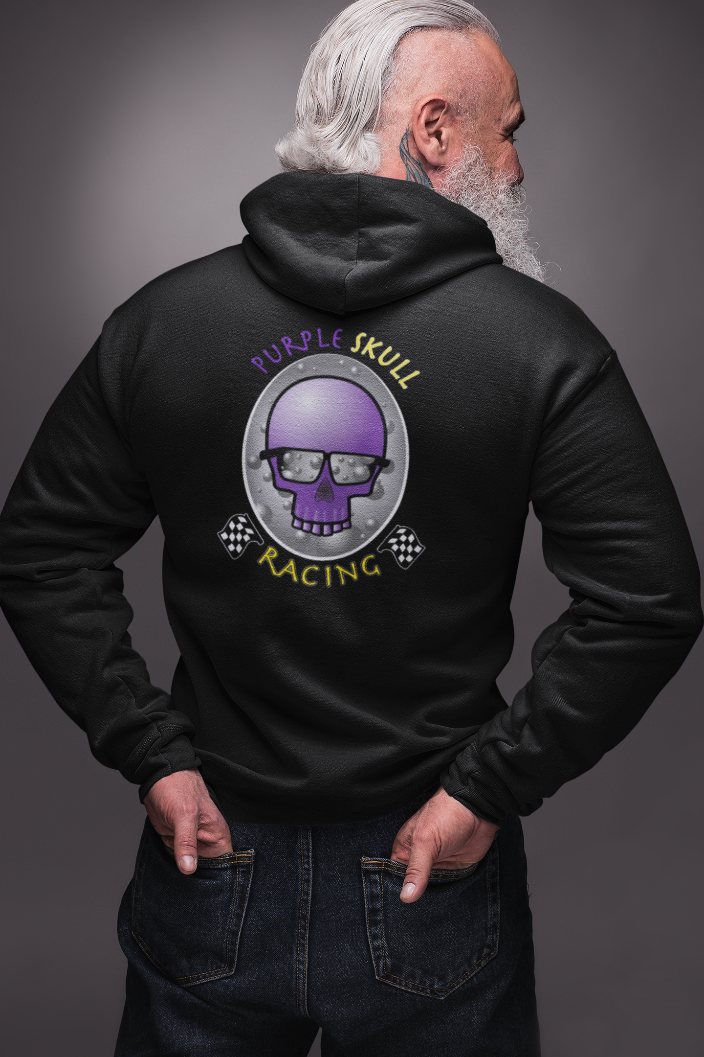 Purple Skull Racing Zip Hoodie