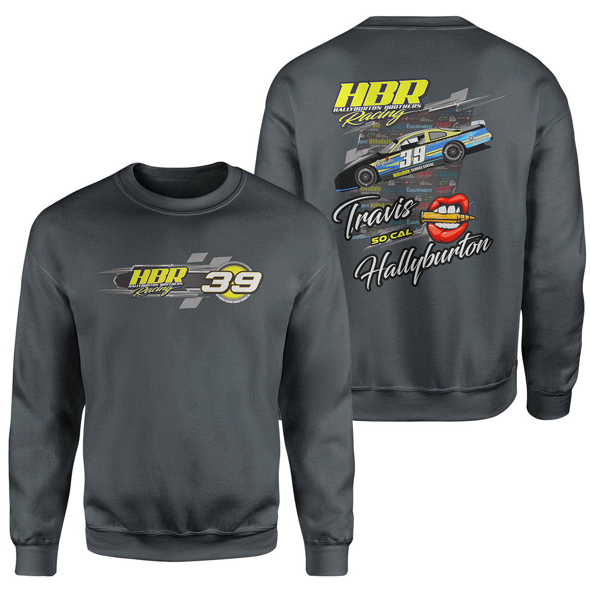 Travis Hallyburton Racing Crew neck sweater (v2) 2XL-4XL