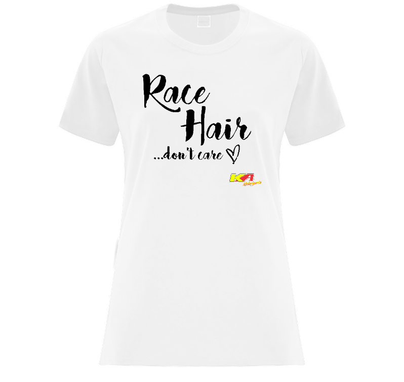 Race Hair Don't Care Ladies T-Shirt Kendra Adams