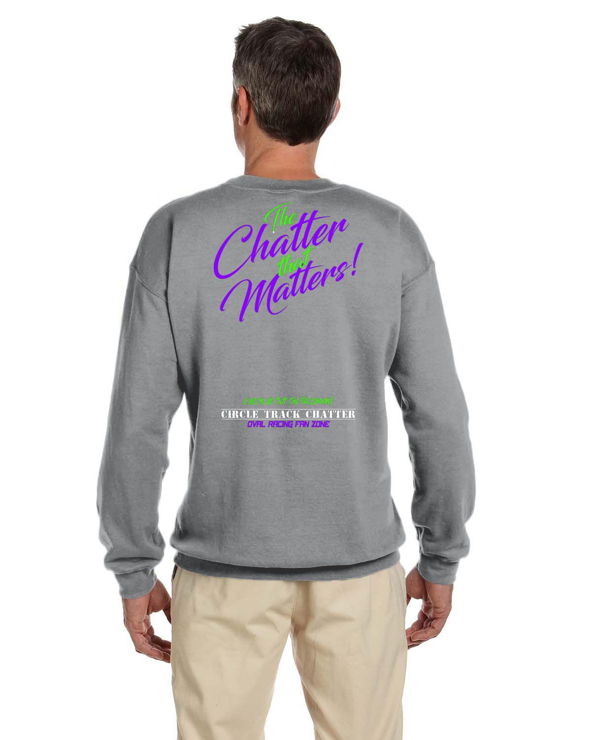 Circle Track Chatter Adult Fleece Crew Sweater