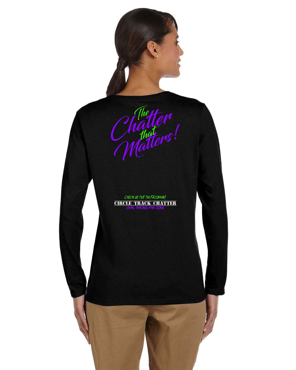 Circle Track Chatter Ladies'  Long-Sleeve T-Shirt