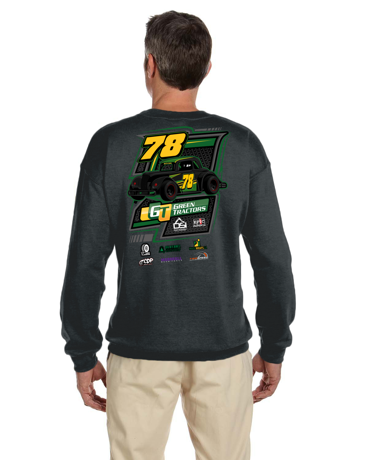 Matt Boyes Family Motorsports Legend Car Crew neck sweater