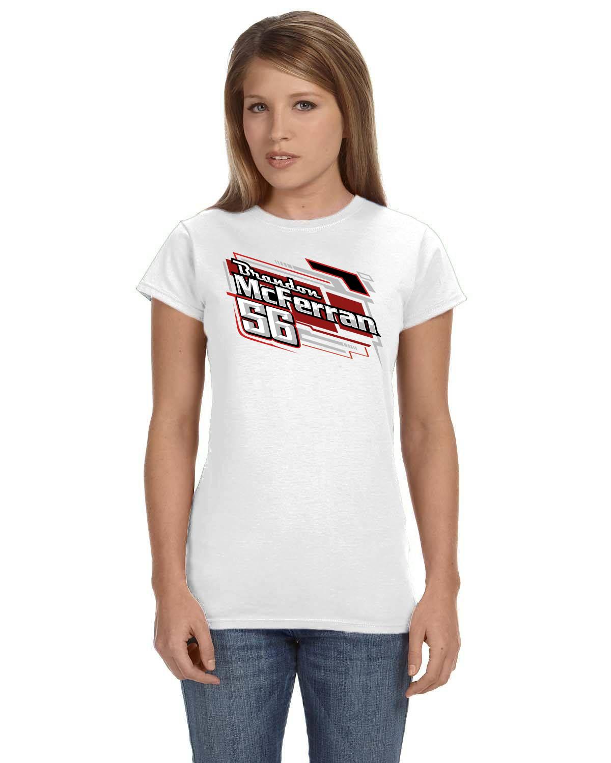 Brandon McFerran Racing Ladies softstyle tshirt