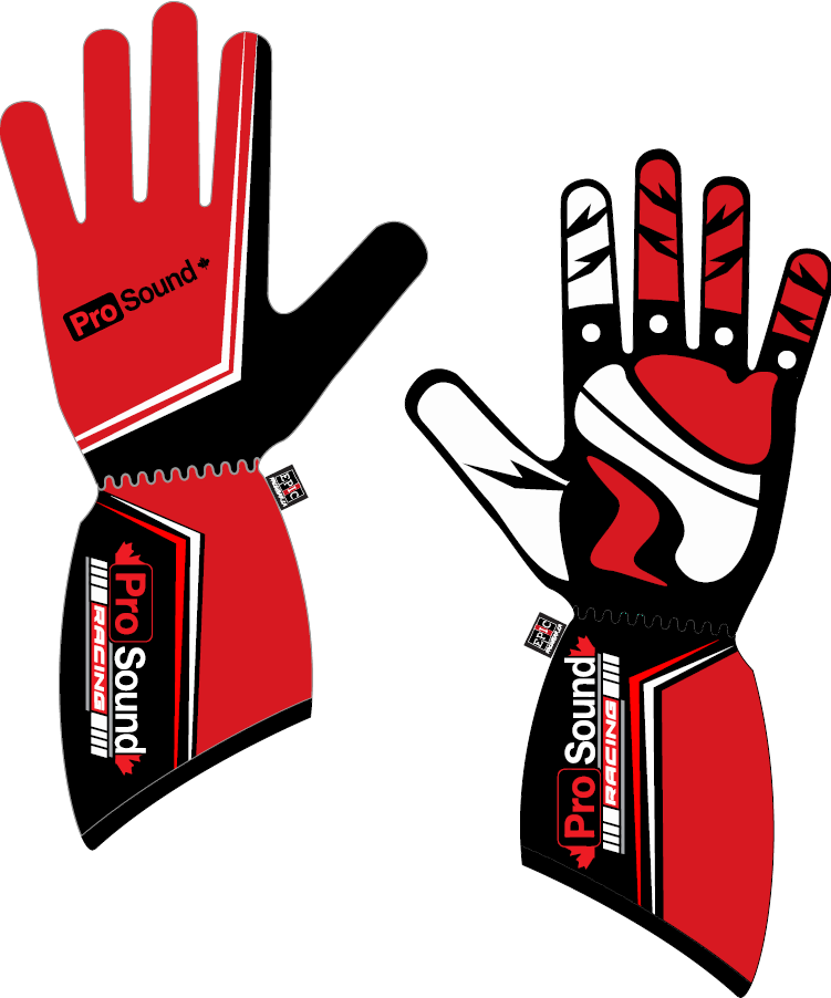 2022 Pro Sound Racing Team Custom Dye Sub Karting Gloves